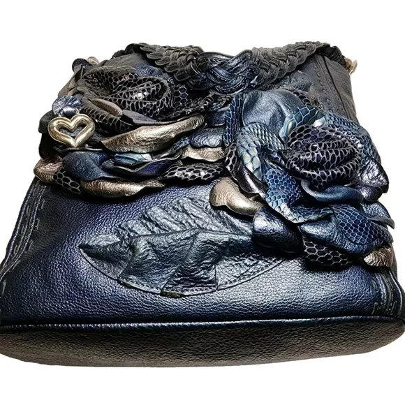 Brighton Master Piece Collection Black Floral Women's Bag - Picture 7 of 16